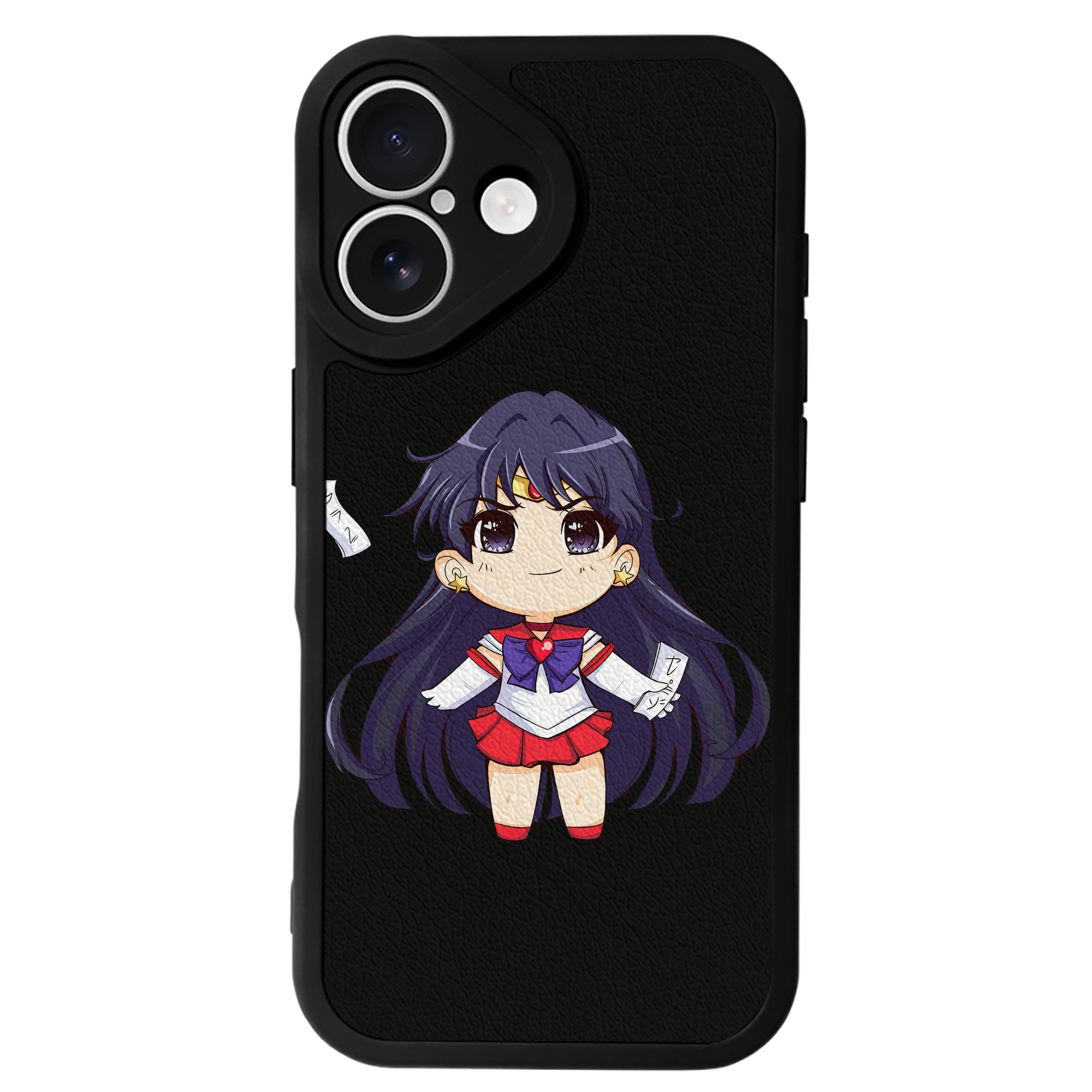 （画像用） 美少女戦士セーラームーン 火野レイ ひの レイ Sailor Moon Hino Rei （セーラーマーズ,Sailor Mars） 【iPhone 16シリーズ対応】シリコンスマホケース（レザー調） 材質：シリコン